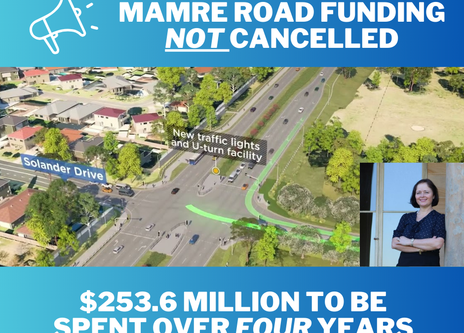 DAVIES SECURES MAMRE ROAD UPGRADE AGAINST BUDGET CUTS
